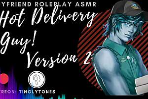 hot delivery guy roleplays as your boyfriend with orgasm sounds