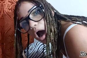 Perverted Stepbrother Masturbates and Fucks Her Pussy and Ass!