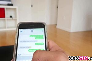 Stepsis asks stepbro, would you cum on my tits?