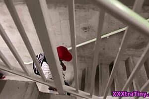 In this teamskeet scene, a petite cosplay teen gets a facial after intense action.