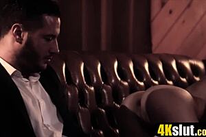 her grades suck but her ass rocks, so stepdad bends her over for rough doggystyle