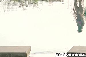 INTERRACIAL BUSTY BABE WET PUSSY DRILLED