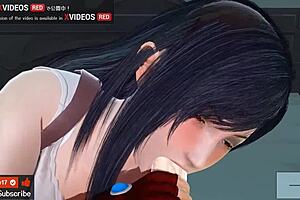 Uncensored Japanese Hentai Anime Tifa Blowjob And Creampie Asmr!