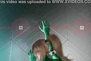 samus aran hentai animation teases with deepthroat and doggystyle in metroid parody scenes.