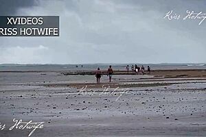 Wife shows big tits and ass in slutty bikini on Porto Seguro beach