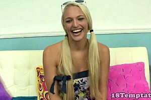 pigtailed amateur teen hints at pov blowjob