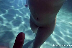 Man, watching Sunny Lane suck cock in the pool is unreal!