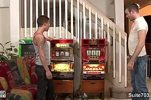 Horny gay gets his tight ass stuffed with hard cock