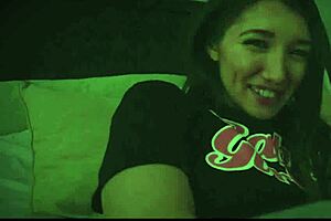 hot milf contrasts innocence with deepthroat and facial on monster cock