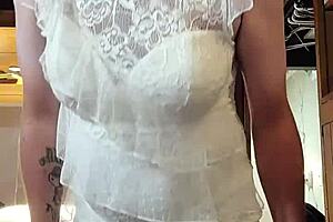 sexy shemale with big tits models panties for you