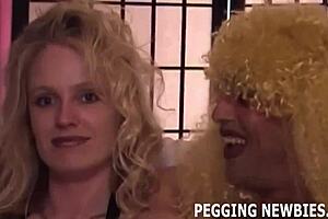 Lucky Guy Pegged by Babe with Strapon in Femdom Scene