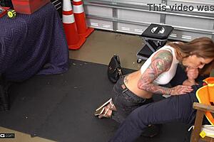 Watch Jae Lynn gag on that monster cock to pay the mechanic for car repairs!