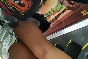 Under the skirt of a young Colombian prostitute