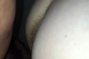 she moves suggestively in doggystyle position bent over