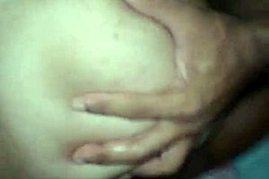 Feeling intense pleasure eating mature woman doggy style.