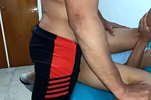 my niece sneaks in, bored, so i convince her for backdoor fun