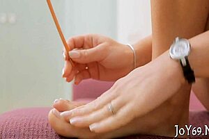 Petite chick fingers tight pussy with dildo masturbation