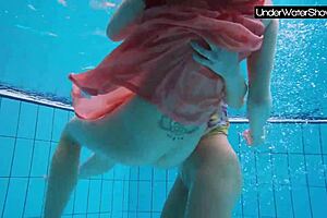 bubarek and birtakik share intimate moments in the pool together