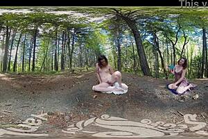 Yanks Tattooed Turquoise Cums Outdoors In Vr Video