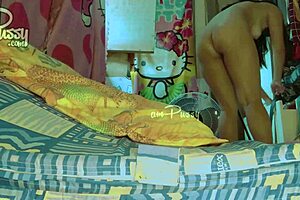 fingers carrot vibrator in homemade close-up