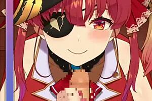 i'm so excitd for houshou's new hentai scens with blowjob and sex