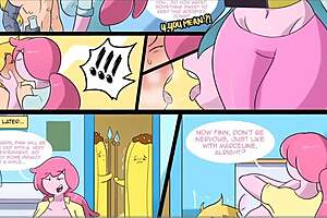 princess bubblegum teases fin with her big ass in the lab