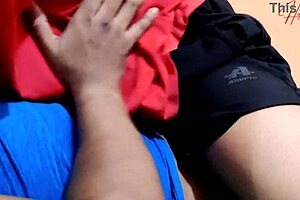 Hot Asian Couple Fucks in Cowgirl with Big Tits and Ass