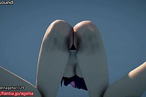 Bikini Girl Shakes Big Tits and Ass in Hot 3D Anime Dance