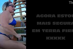 lisa aranha gets sensual on the stairs and almost falls