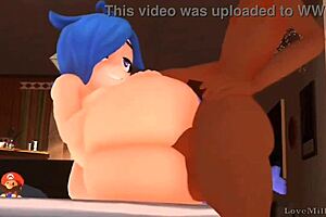 Tari gets her ass fucked by a huge black cock in this hentai scene