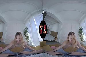 Vrlatina offers a pretty spanish hottie with sexy breasts in vr experience