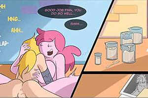 princess bubblegum teases fin with her big ass in the lab