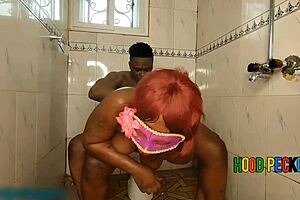 Bathroom Fuck with Miss Fire She's Fire and Brimstone in Hardcore Action