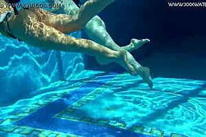 Hot Spanish and Russian TEEN 18+ Naked In Pool!