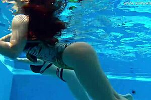 Hot Spanish and Russian TEEN 18+ Naked In Pool!