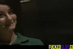 stacy does a private striptease with ripped clothes.