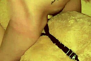 Wife Rides Teddy Bear Strap-On