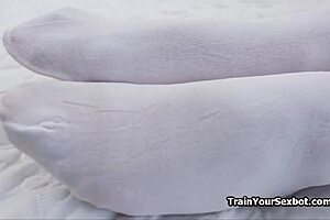 Latina teen gets tag teamed by curious couple and machine