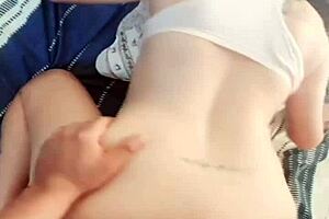 check out this hot latina getting a deep creampie from an amateur guy.