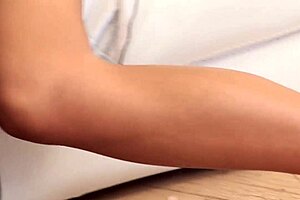 Do two bisexual guys share a cute brunette's tight ass?