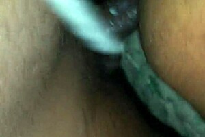 Wet pussy bent over in doggystyle position receives creampie