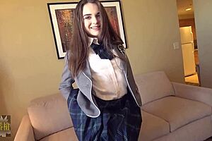 Megan Gets Creampie in Uniform