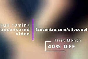 milf gives sloppy handjob in public