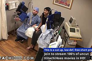 asian eliza shields moans during hitachi wand orgasms in florida medical experiments with doctor tampa