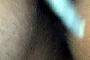 Wet pussy bent over in doggystyle position receives creampie