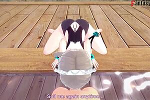 rita in summer costume pov