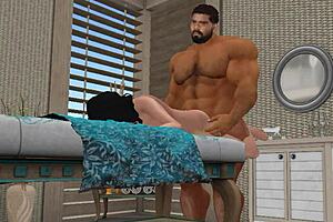 Cam Heyward's Huge Cock Gets Massaged