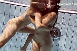 Iva Brizgina And Paulinka Hot Softcore Lesbians In The Pool