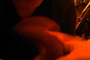 She's sucking my cock with deepthroat skills