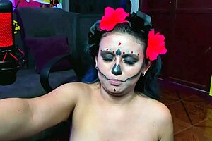 Catrina whispers, 'Watch me masturbate and tease my nipples for you'